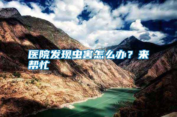 醫(yī)院發(fā)現(xiàn)蟲害怎么辦？來幫忙