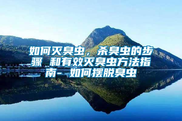 如何滅臭蟲，殺臭蟲的步驟 和有效滅臭蟲方法指南- 如何擺脫臭蟲