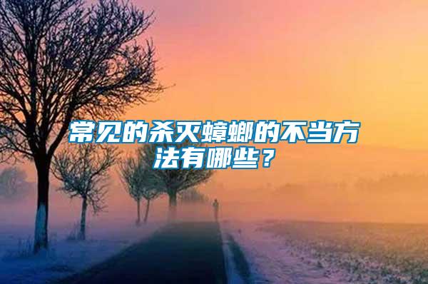 常見(jiàn)的殺滅蟑螂的不當(dāng)方法有哪些？