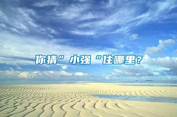 你猜”小強“住哪里？