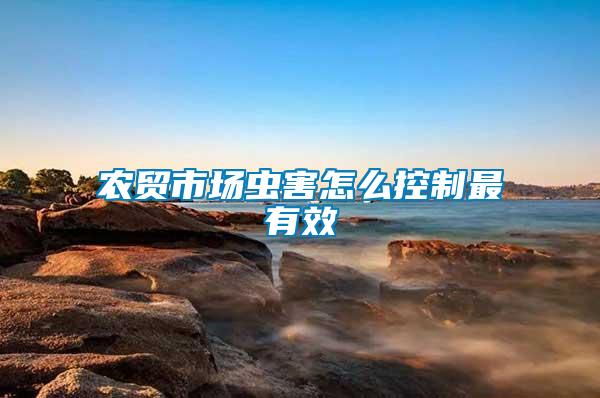 農(nóng)貿(mào)市場(chǎng)蟲(chóng)害怎么控制最有效