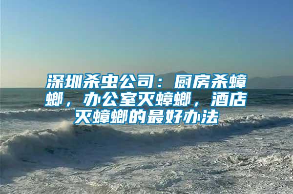 深圳殺蟲公司：廚房殺蟑螂，辦公室滅蟑螂，酒店滅蟑螂的最好辦法