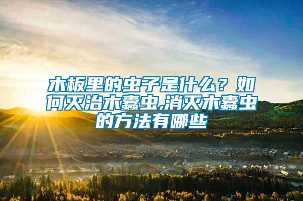 木板里的蟲(chóng)子是什么？如何滅治木蠹蟲(chóng),消滅木蠹蟲(chóng)的方法有哪些