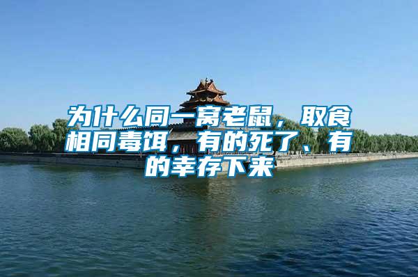 為什么同一窩老鼠，取食相同毒餌，有的死了、有的幸存下來