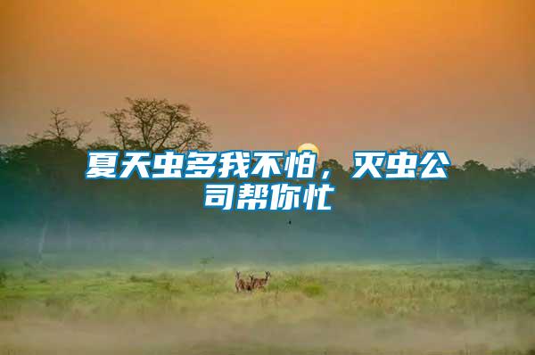 夏天蟲(chóng)多我不怕，滅蟲(chóng)公司幫你忙