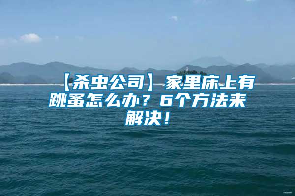 【殺蟲公司】家里床上有跳蚤怎么辦？6個方法來解決！