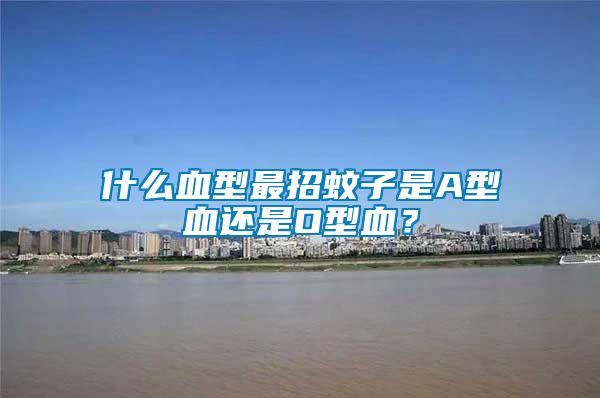 什么血型最招蚊子是A型血還是O型血？