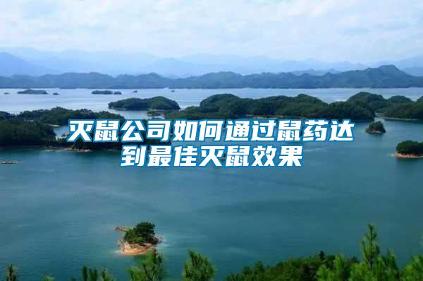 滅鼠公司如何通過(guò)鼠藥達(dá)到最佳滅鼠效果