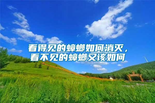 看得見的蟑螂如何消滅，看不見的蟑螂又該如何