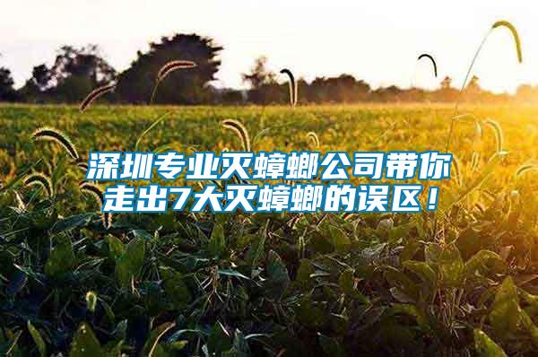 深圳專業(yè)滅蟑螂公司帶你走出7大滅蟑螂的誤區(qū)！