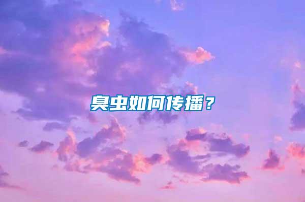 臭蟲如何傳播？