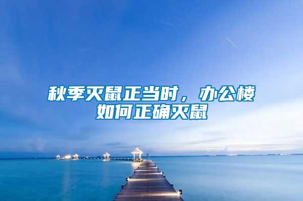 秋季滅鼠正當(dāng)時，辦公樓如何正確滅鼠