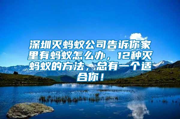 深圳滅螞蟻公司告訴你家里有螞蟻怎么辦，12種滅螞蟻的方法，總有一個適合你！