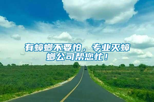 有蟑螂不要怕，專業(yè)滅蟑螂公司幫您忙！