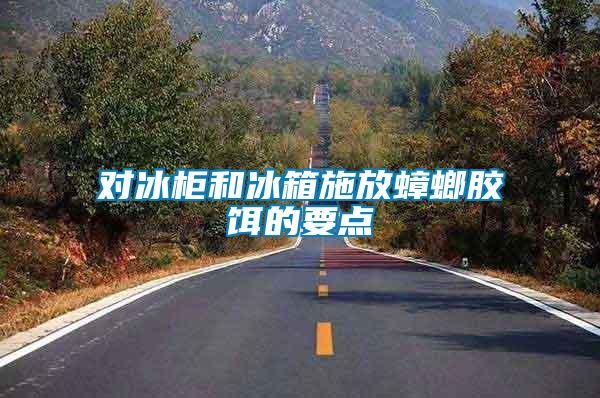 對冰柜和冰箱施放蟑螂膠餌的要點(diǎn)