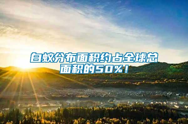 白蟻分布面積約占全球總面積的50%！