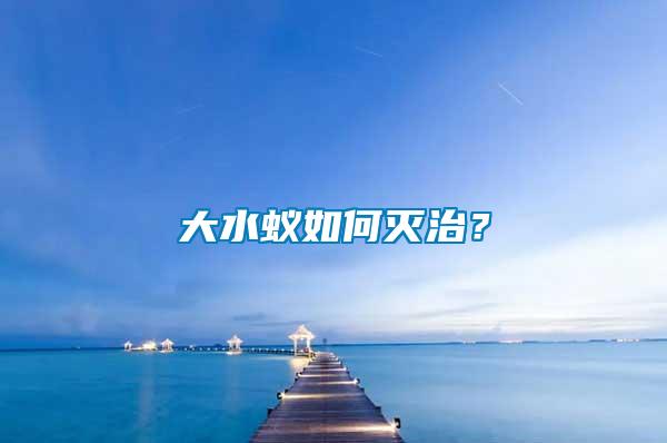 大水蟻如何滅治？