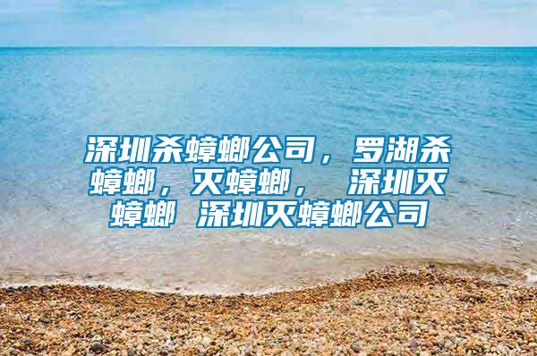 深圳殺蟑螂公司，羅湖殺蟑螂，滅蟑螂， 深圳滅蟑螂 深圳滅蟑螂公司