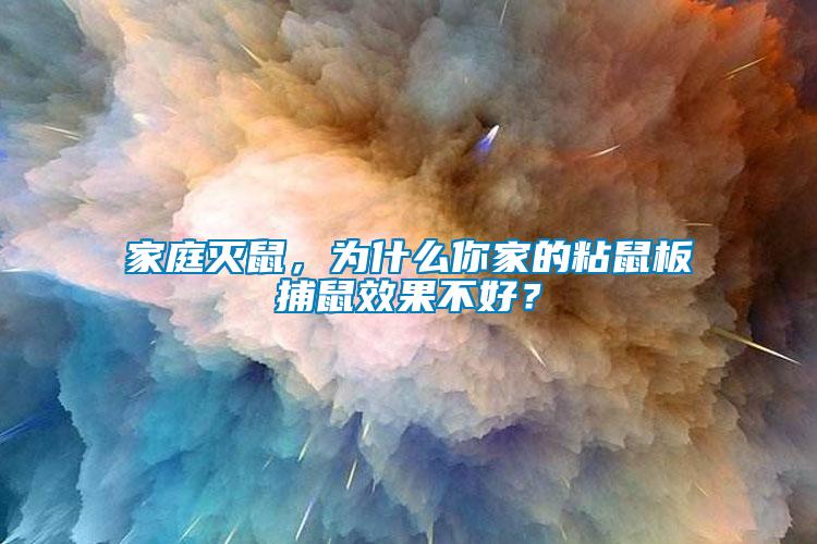 家庭滅鼠，為什么你家的粘鼠板捕鼠效果不好？