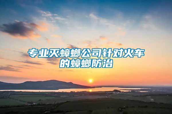 專(zhuān)業(yè)滅蟑螂公司針對(duì)火車(chē)的蟑螂防治