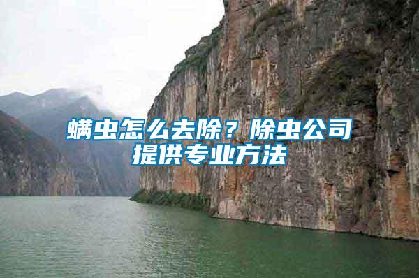 螨蟲怎么去除？除蟲公司提供專業(yè)方法
