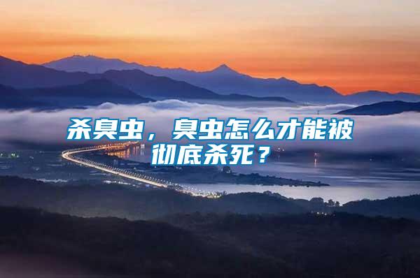 殺臭蟲，臭蟲怎么才能被徹底殺死？