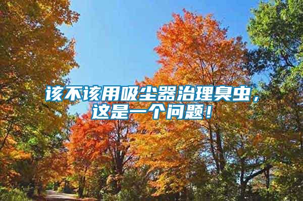 該不該用吸塵器治理臭蟲，這是一個問題！