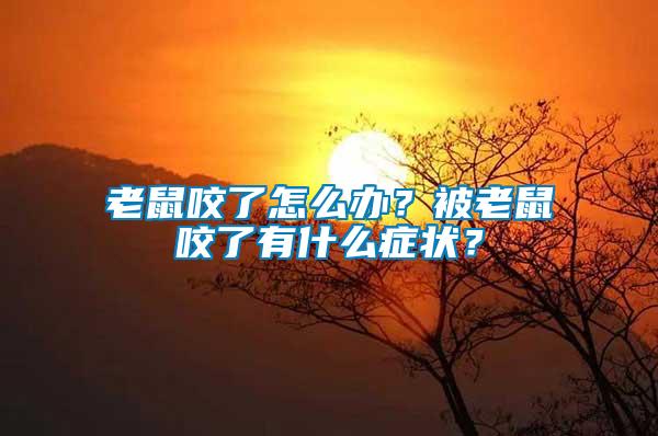 老鼠咬了怎么辦？被老鼠咬了有什么癥狀？