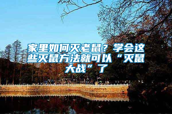 家里如何滅老鼠？學(xué)會(huì)這些滅鼠方法就可以“滅鼠大戰(zhàn)”了