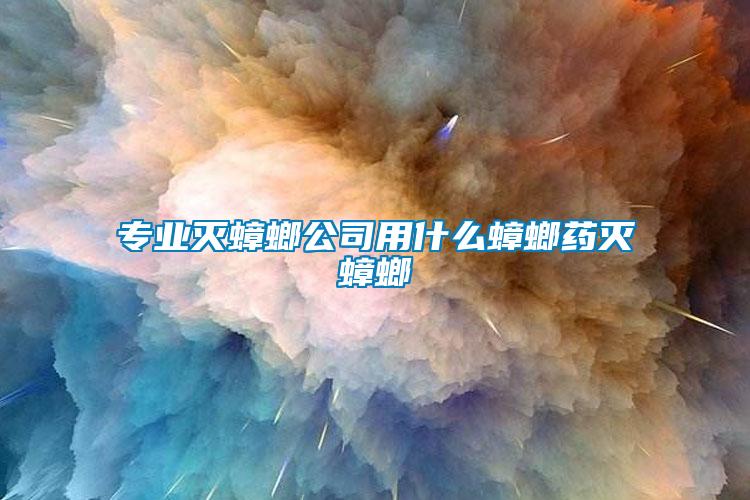 專(zhuān)業(yè)滅蟑螂公司用什么蟑螂藥滅蟑螂