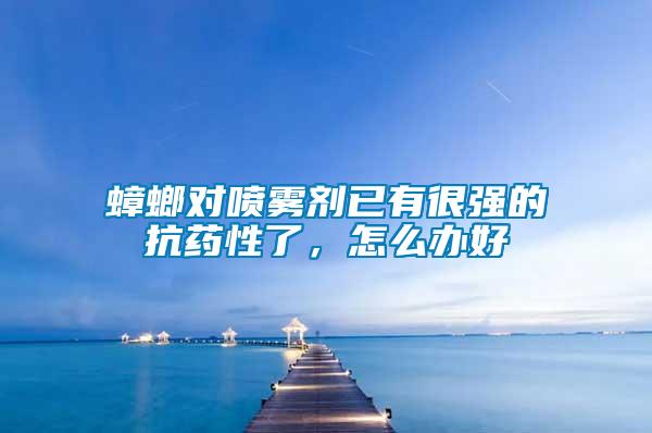 蟑螂對噴霧劑已有很強的抗藥性了，怎么辦好