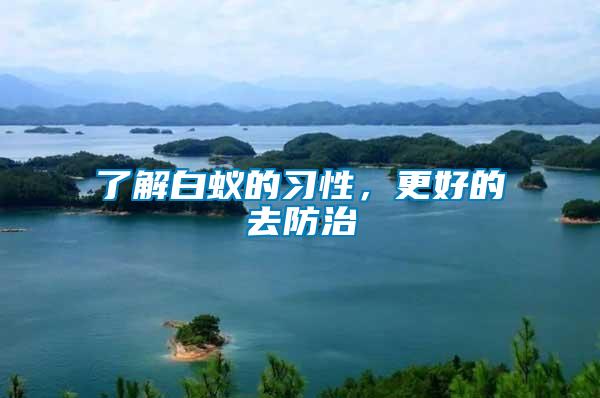 了解白蟻的習(xí)性，更好的去防治