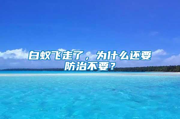 白蟻飛走了，為什么還要防治不要？