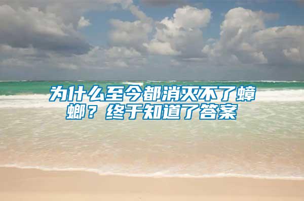 為什么至今都消滅不了蟑螂？終于知道了答案