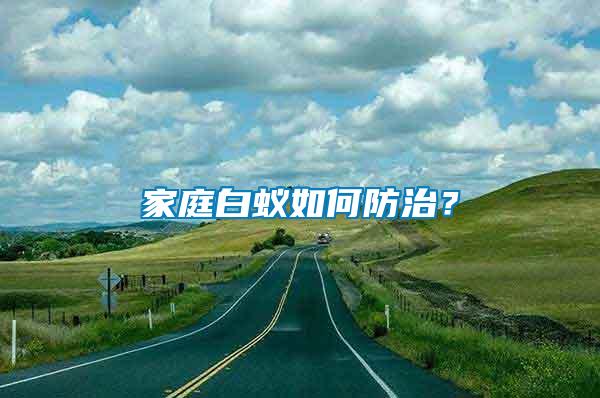 家庭白蟻如何防治？