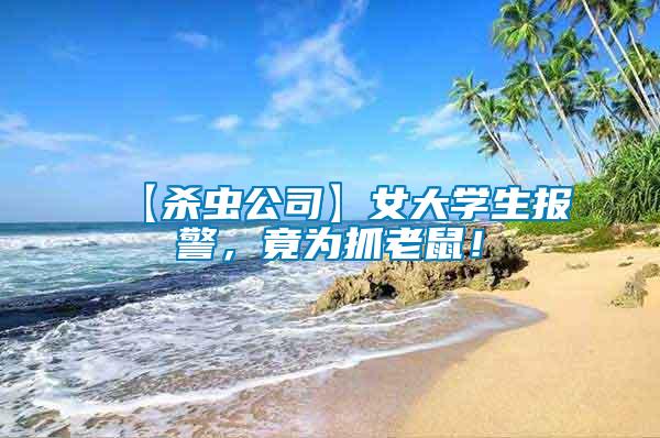 【殺蟲公司】女大學生報警，竟為抓老鼠！