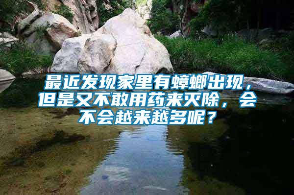 最近發(fā)現(xiàn)家里有蟑螂出現(xiàn)，但是又不敢用藥來滅除，會(huì)不會(huì)越來越多呢？