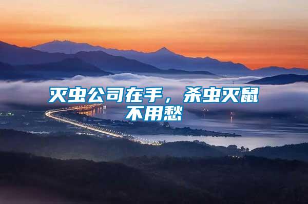 滅蟲公司在手，殺蟲滅鼠不用愁