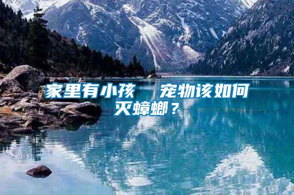 家里有小孩  寵物該如何滅蟑螂？