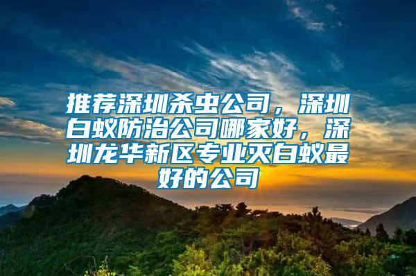 推薦深圳殺蟲公司，深圳白蟻防治公司哪家好，深圳龍華新區(qū)專業(yè)滅白蟻?zhàn)詈玫墓?/></p>
             <p style=