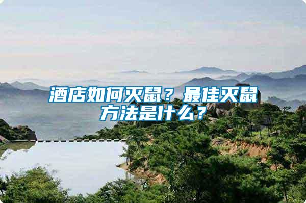 酒店如何滅鼠？最佳滅鼠方法是什么？