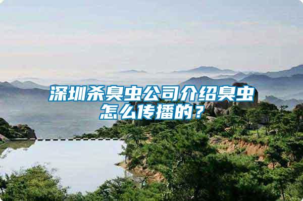 深圳殺臭蟲公司介紹臭蟲怎么傳播的？