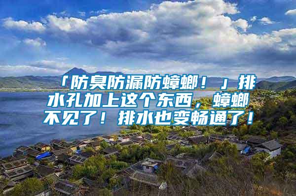 「防臭防漏防蟑螂！」排水孔加上這個(gè)東西，蟑螂不見(jiàn)了！排水也變暢通了！