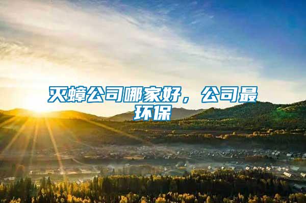 滅蟑公司哪家好，公司最環(huán)保