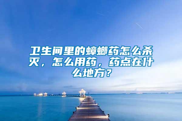 衛(wèi)生間里的蟑螂藥怎么殺滅，怎么用藥，藥點在什么地方？