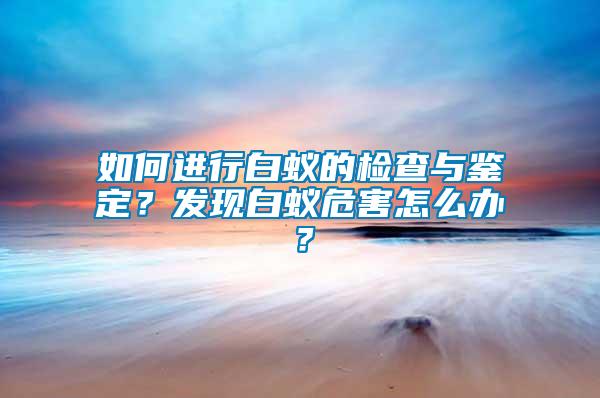 如何進(jìn)行白蟻的檢查與鑒定？發(fā)現(xiàn)白蟻危害怎么辦？