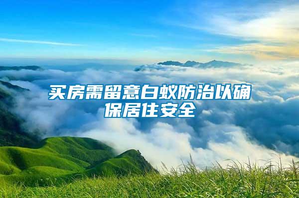 買(mǎi)房需留意白蟻防治以確保居住安全