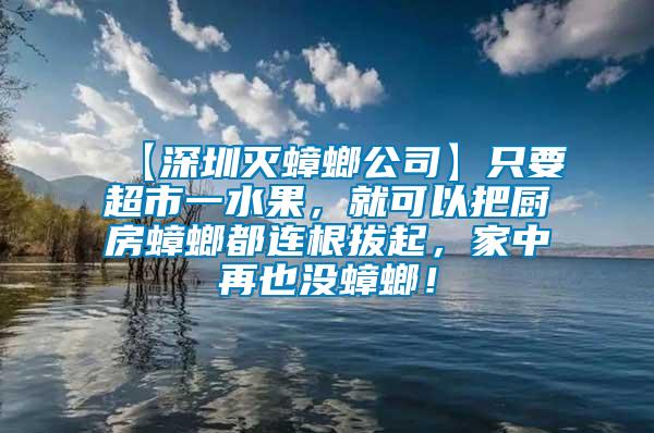 【深圳滅蟑螂公司】只要超市一水果，就可以把廚房蟑螂都連根拔起，家中再也沒(méi)蟑螂！