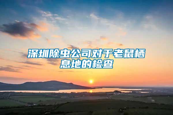 深圳除蟲(chóng)公司對(duì)于老鼠棲息地的檢查