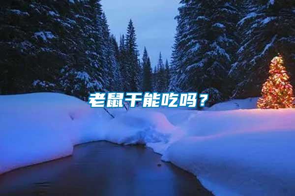 老鼠干能吃嗎？